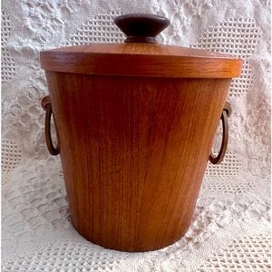 Teak Wood Mid Century Vintage Ice Bucket